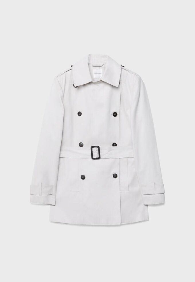 Enkel kort trenchcoat