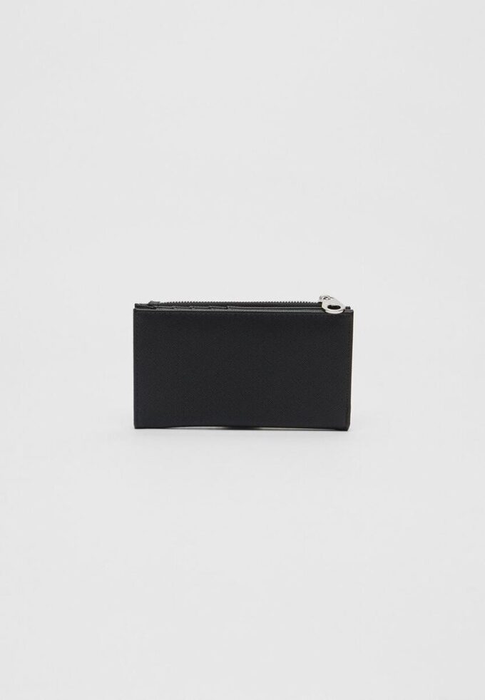 Enkel lommebok med glidelås