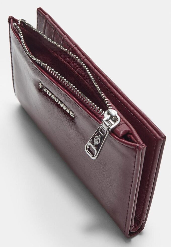 Enkel lommebok med glidelås