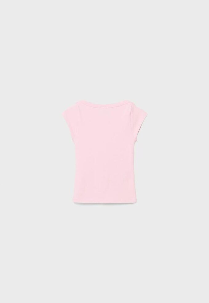 Enkel T-skjorte med båthals som basisplagg