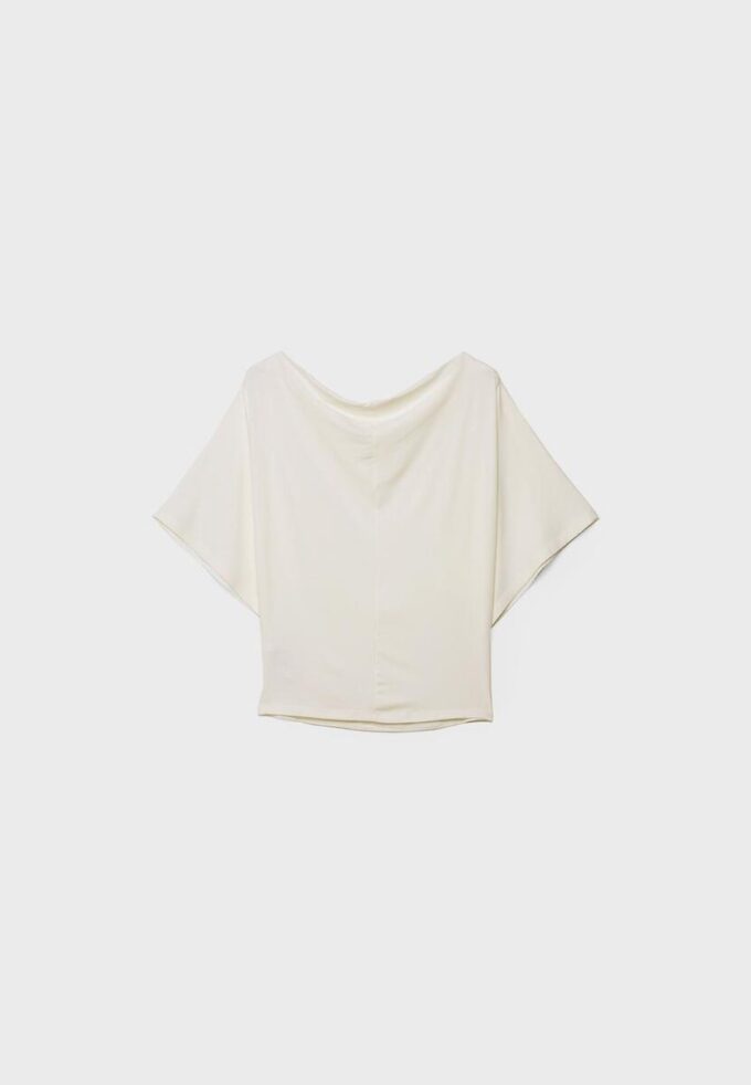 Enkel T-skjorte med flagermusermmer