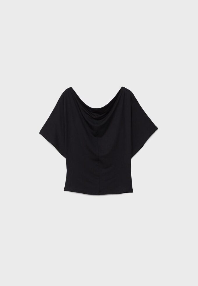 Enkel T-skjorte med flagermusermmer