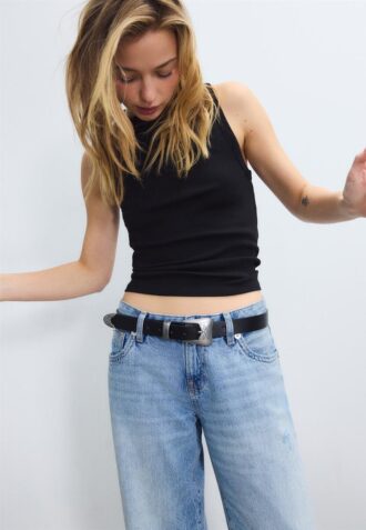 Enkelt cowboybelte med spenne