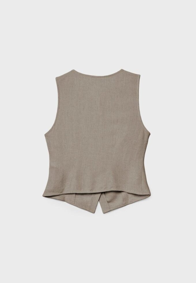 Ermeløs topp med knapper