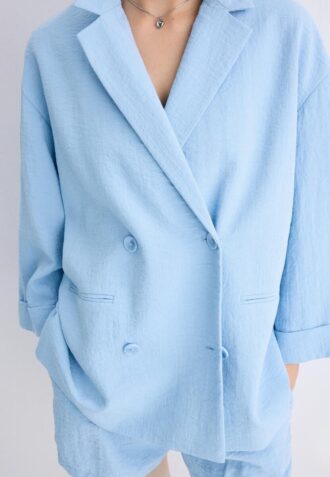 Flytende blazer med dobbel knappestolpe