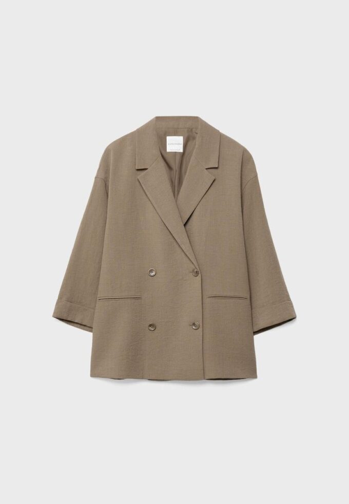 Flytende blazer med dobbel knappestolpe