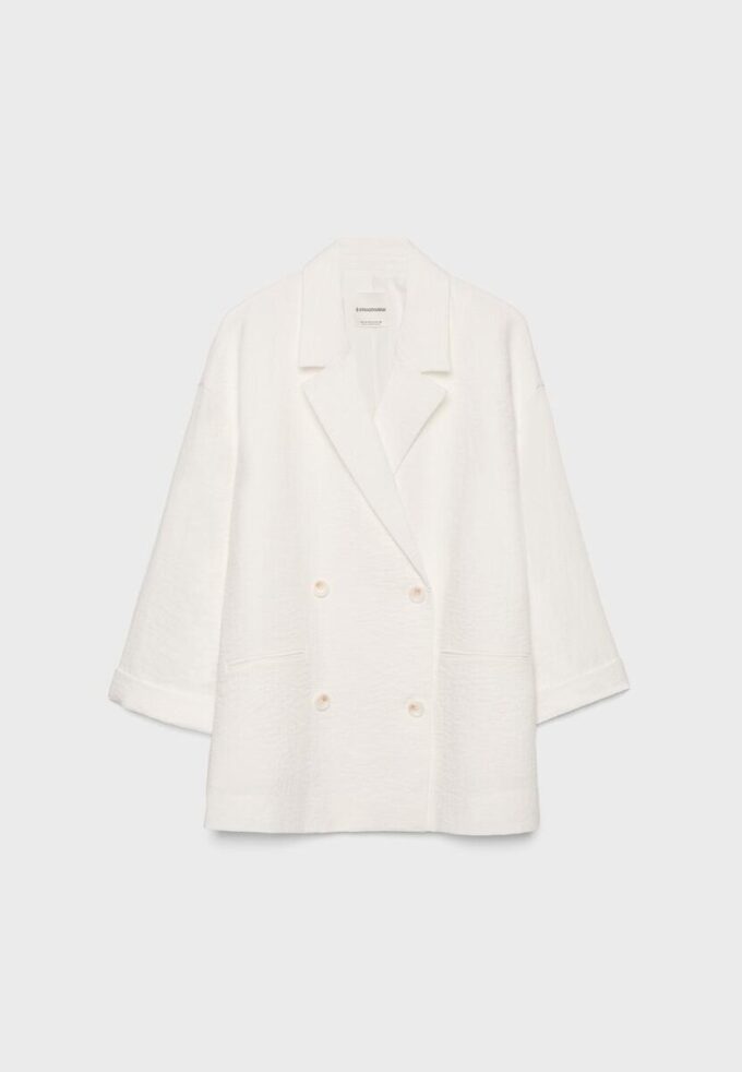 Flytende blazer med dobbel knappestolpe