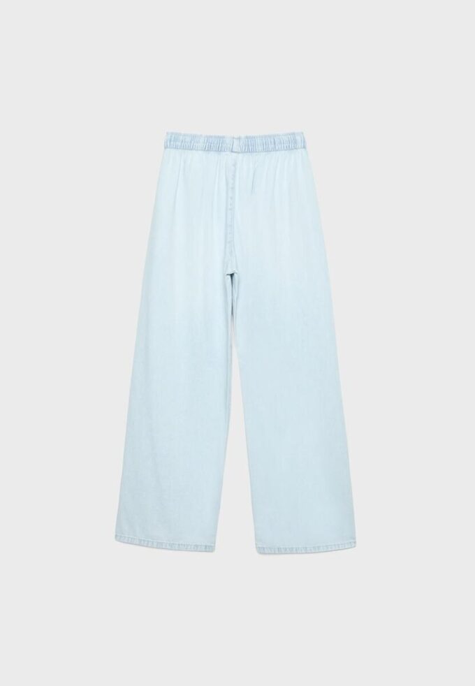 Flytende denimbukser med snøring