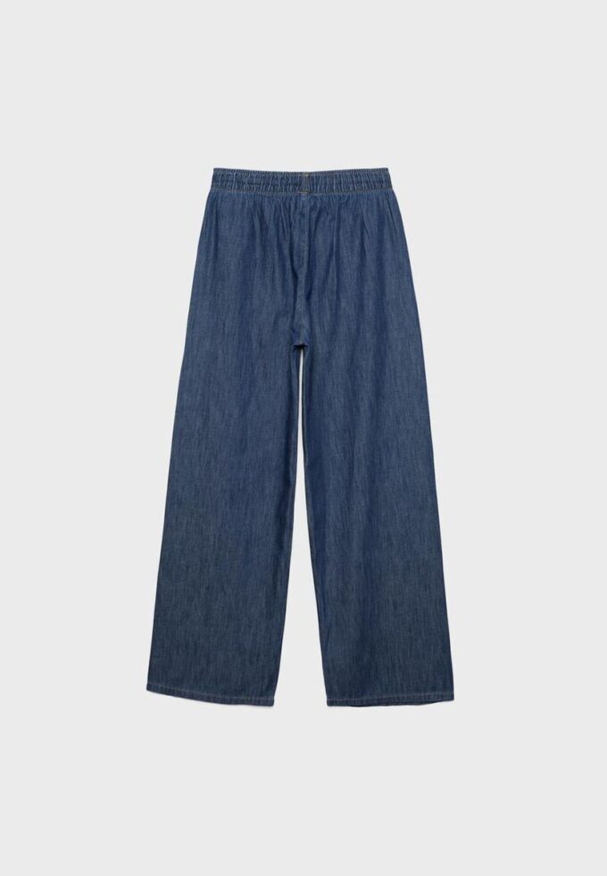 Flytende denimbukser med snøring