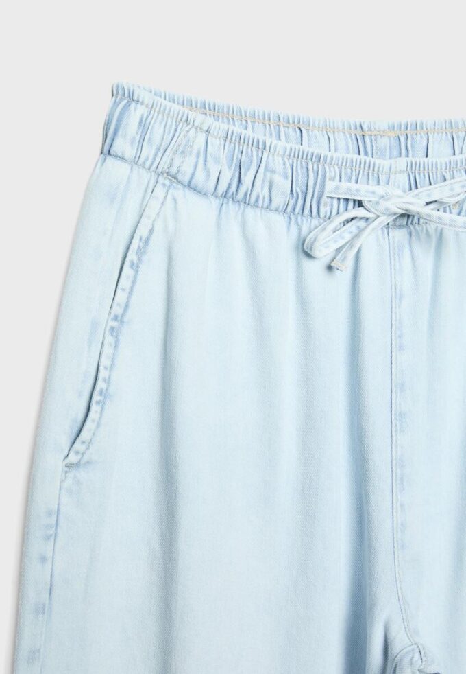 Flytende denimbukser med snøring