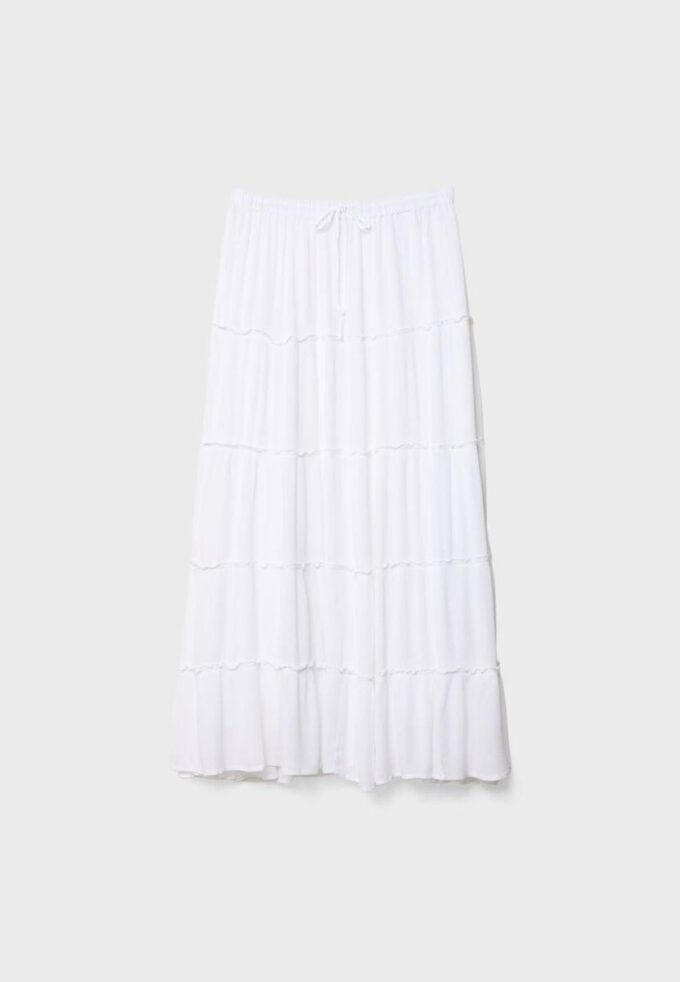 Flytende midiskjørt med paneler