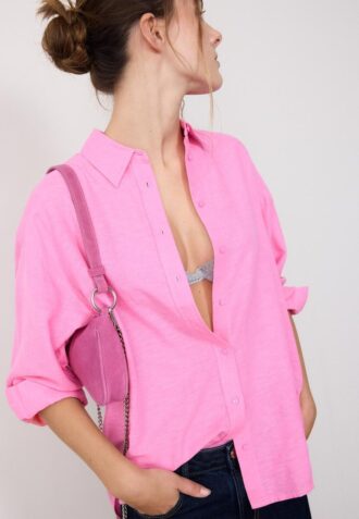 Flytende skjorte i lin-look