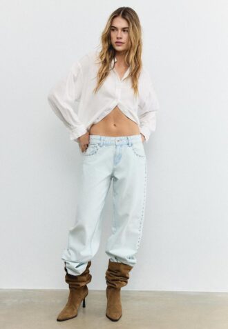 Flytende skjorte i lin-look