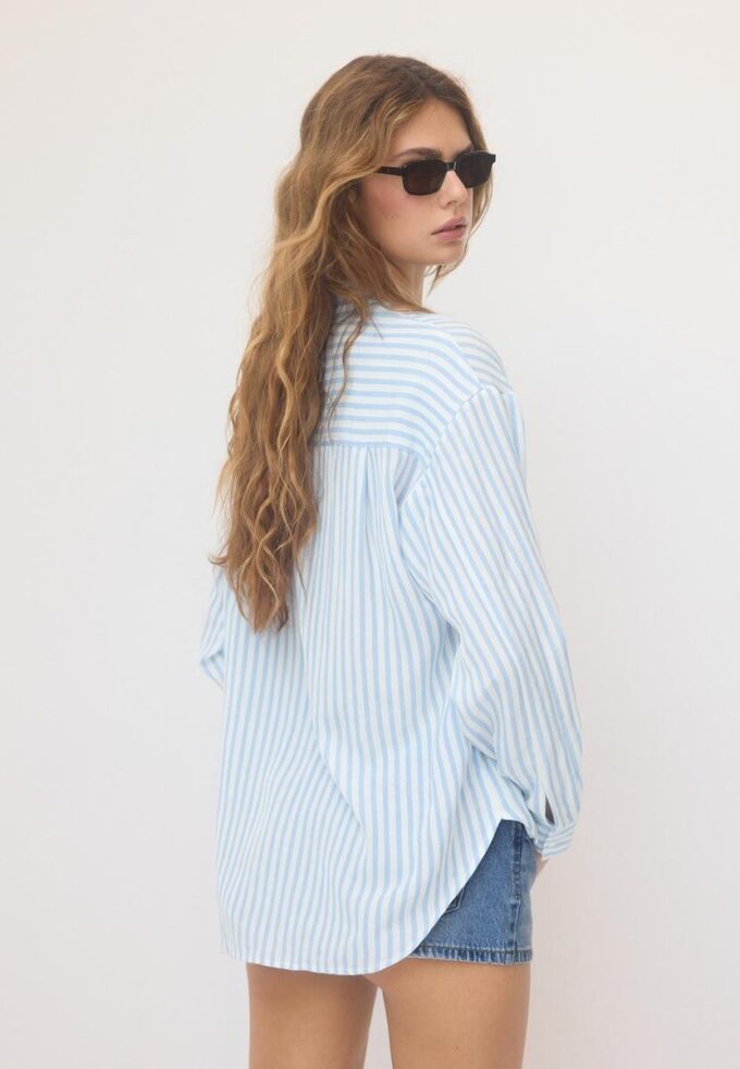 Flytende skjorte i lin-look