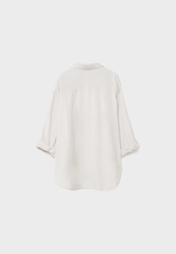 Flytende skjorte i lin-look