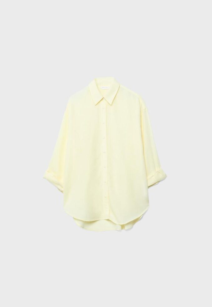 Flytende skjorte i lin-look