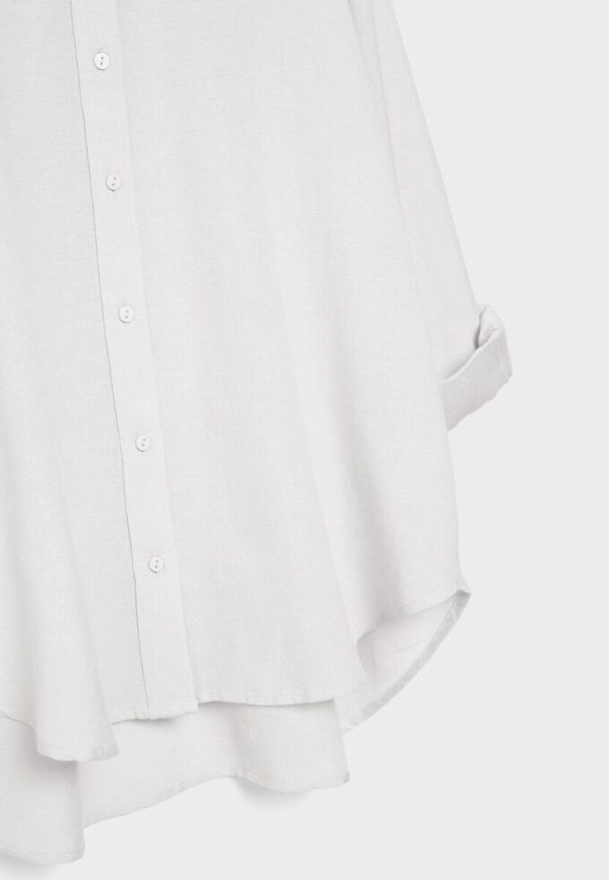 Flytende skjorte i lin-look