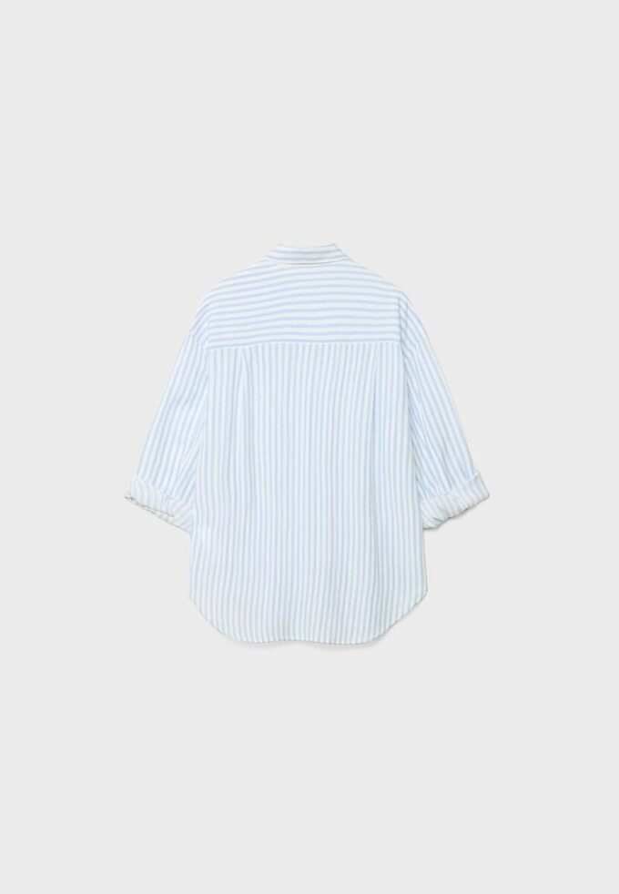 Flytende skjorte i lin-look