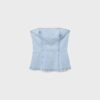 Glitrende bustier-topper i denim