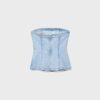 Glitrende bustier-topper i denim