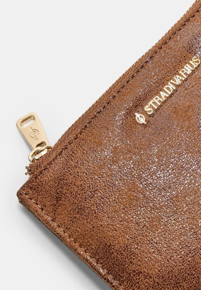 Glitrende kortholder i pung med glidelås