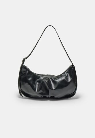 Glitrende plissert skulderveske