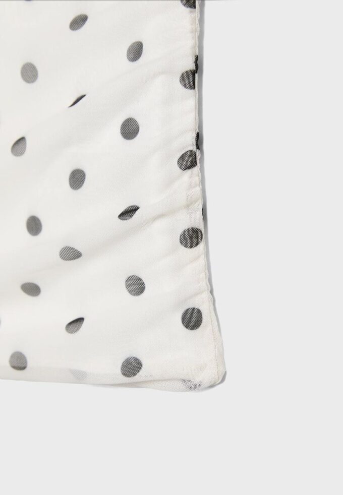 Haltertop i mesh med prikker