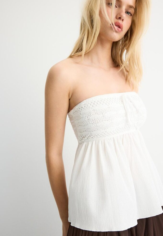 Heklet bandeau-topper