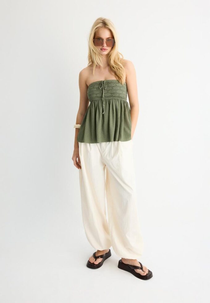 Heklet bandeau-topper