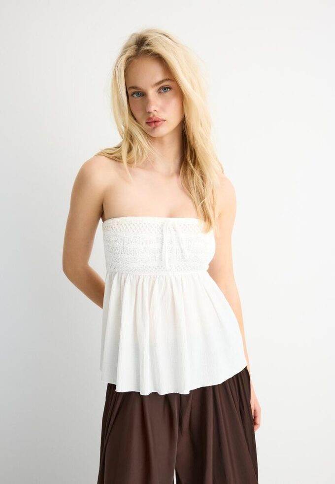 Heklet bandeau-topper