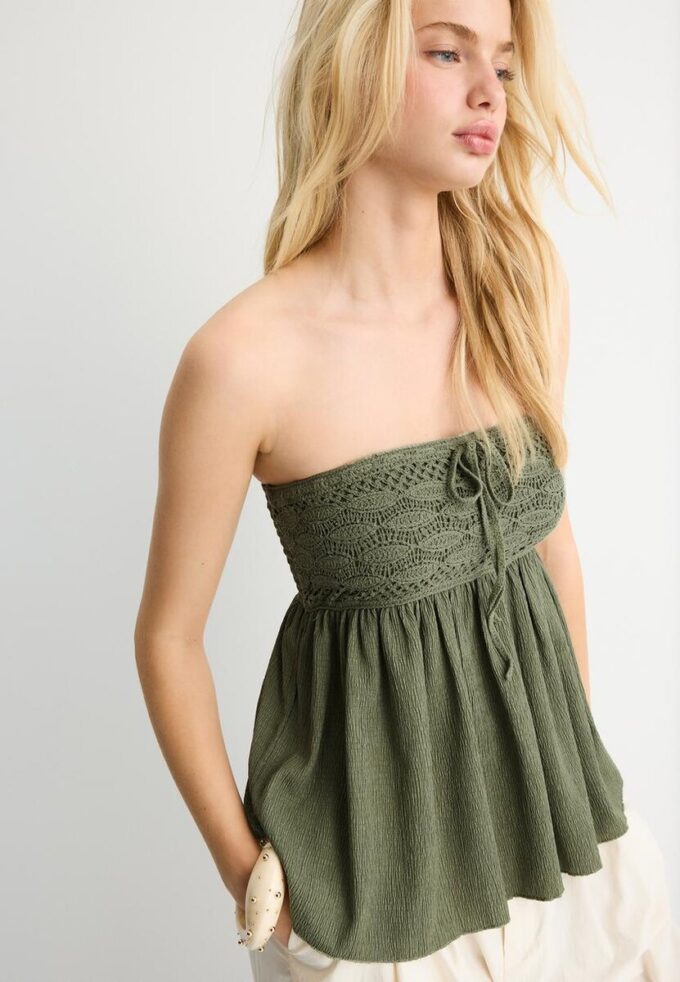 Heklet bandeau-topper