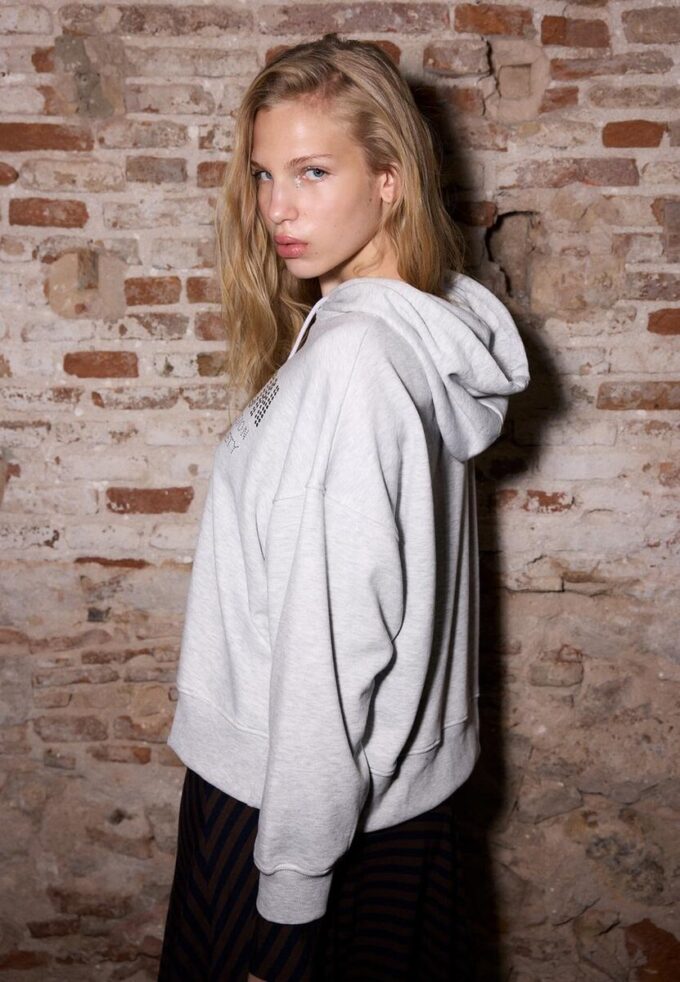 Hettegenser med rhinestones