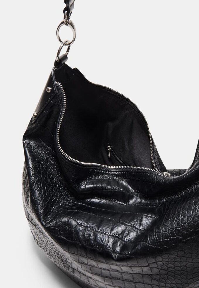 Hobo-skulderveske i krokodilleimitasjon