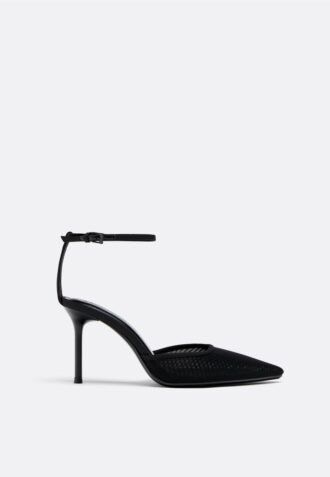 Høyhælte sko i mesh