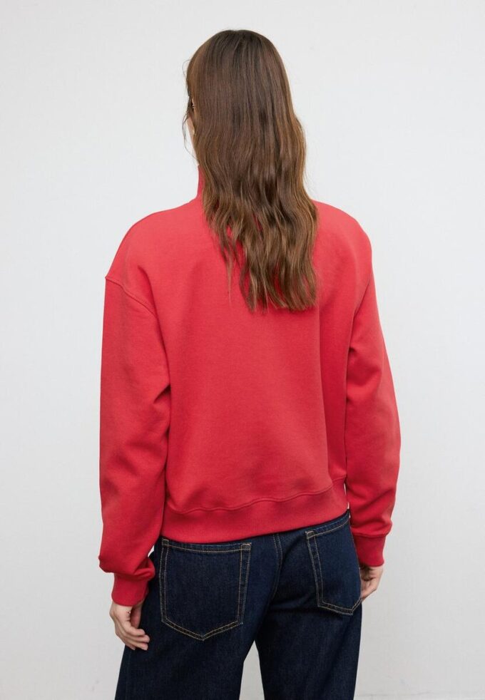 Høyhalset sweatshirt med glidelås