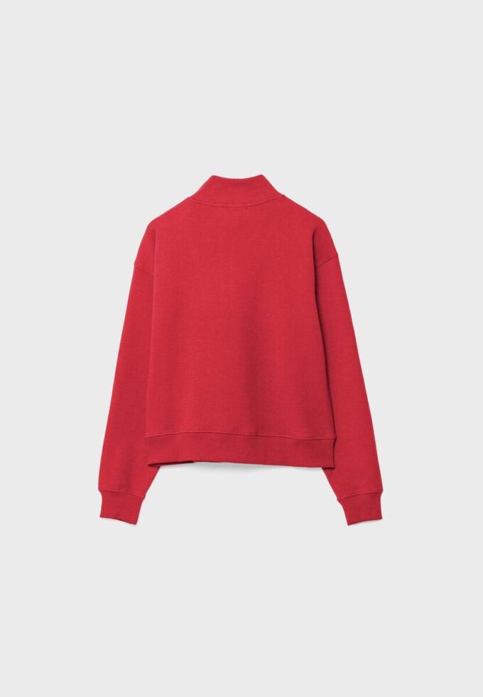 Høyhalset sweatshirt med glidelås