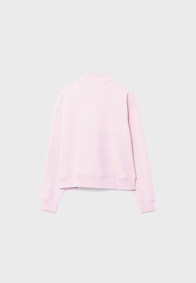Høyhalset sweatshirt med glidelås
