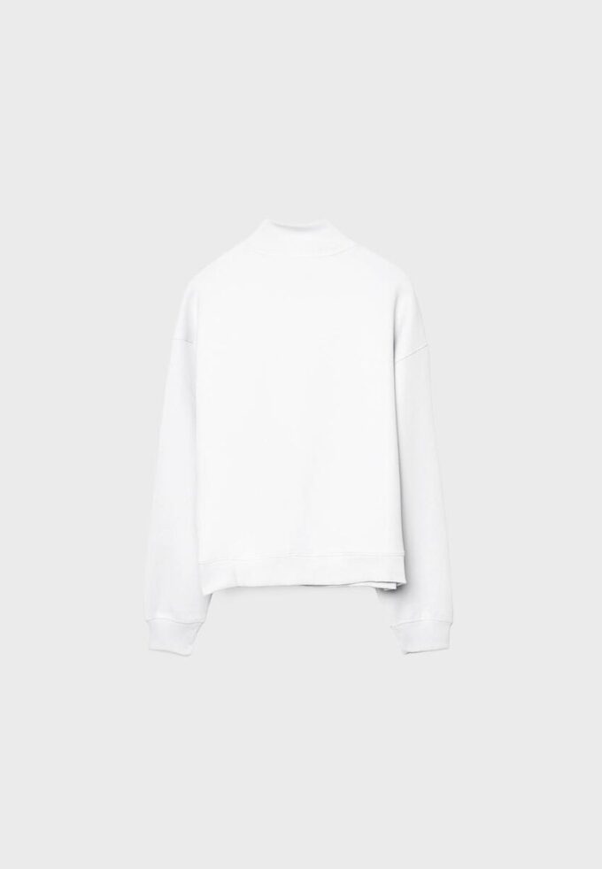Høyhalset sweatshirt med glidelås