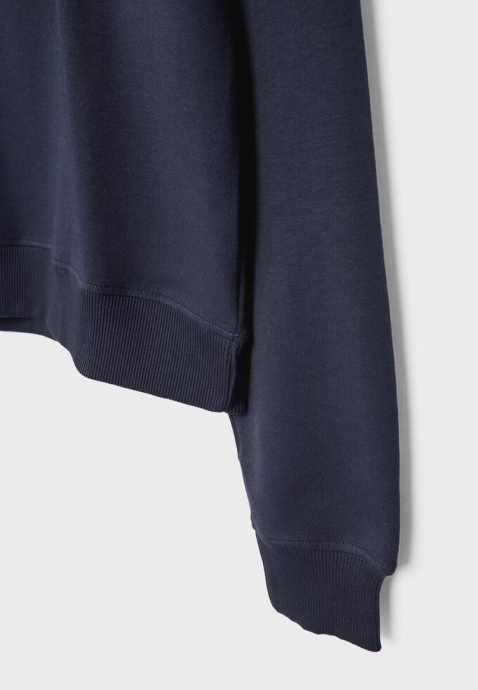 Høyhalset sweatshirt med glidelås