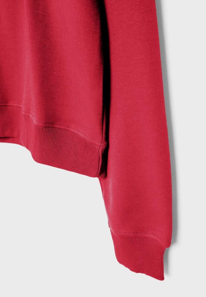 Høyhalset sweatshirt med glidelås