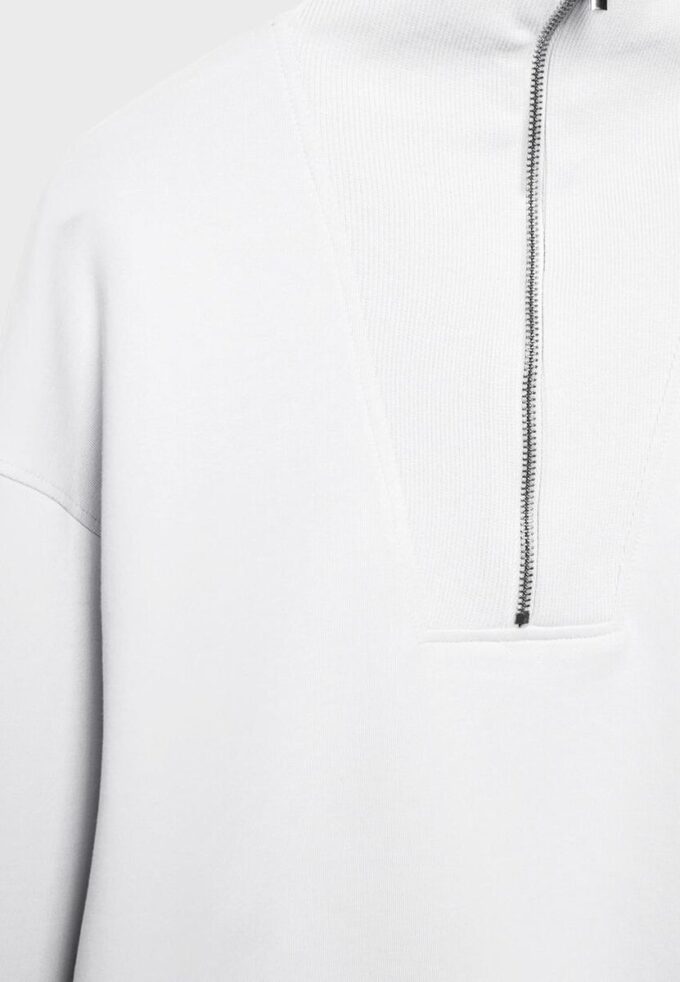 Høyhalset sweatshirt med glidelås