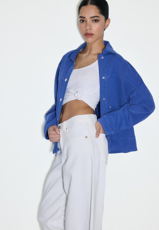 Jakke med påsydde lommer