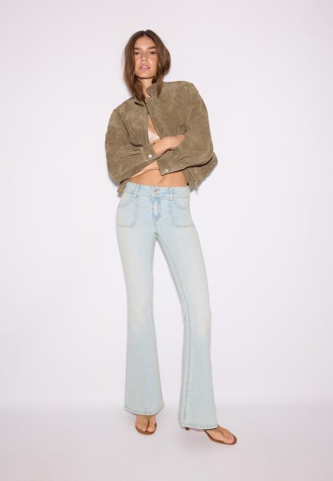 Jeans med lav midje og sømlommer