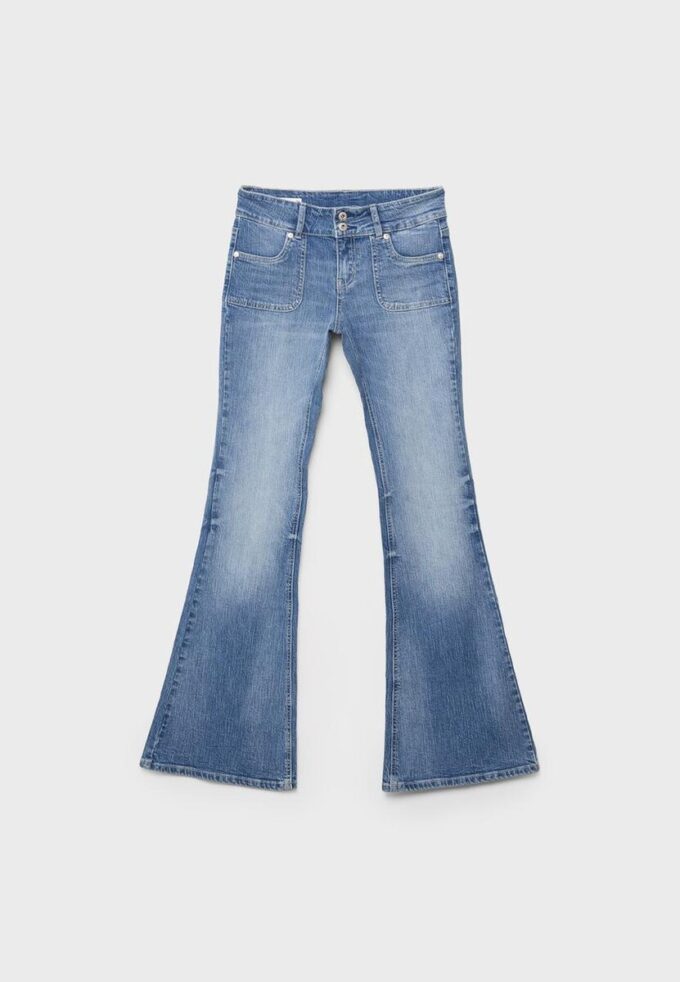 Jeans med lav midje og sømlommer