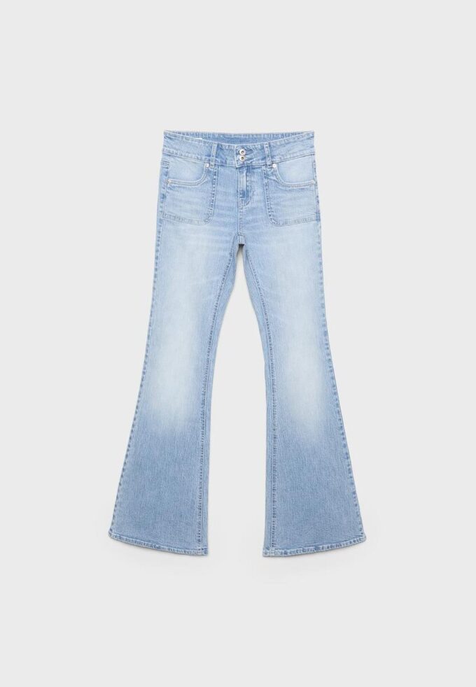 Jeans med lav midje og sømlommer