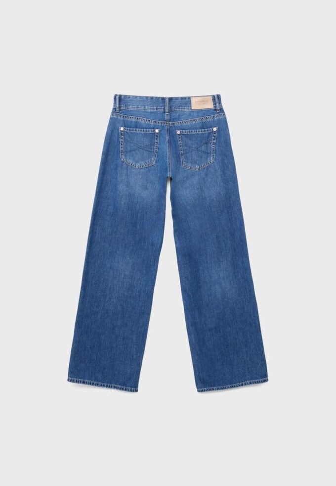 Jeans med lav midje og to knapper