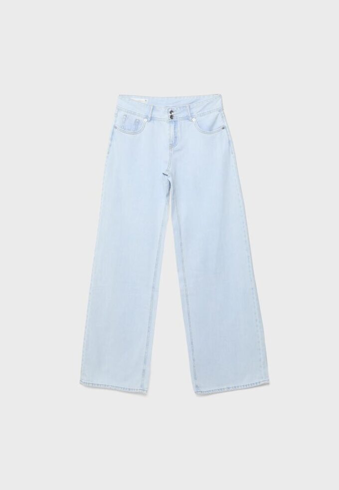 Jeans med lav midje og to knapper