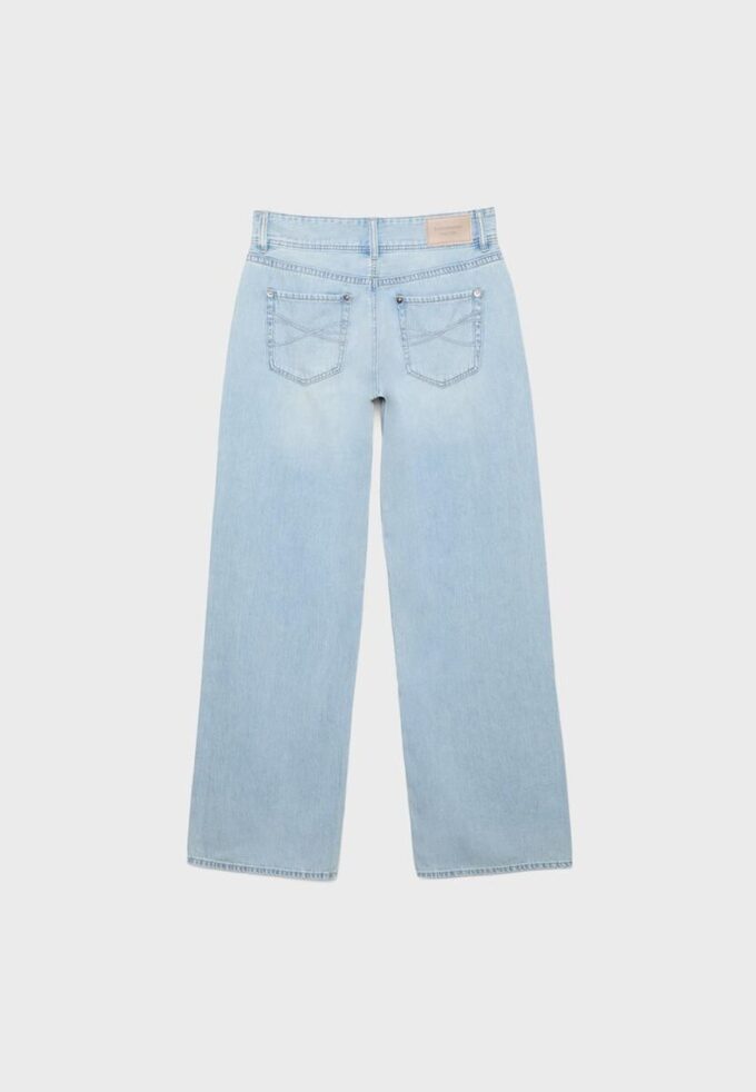 Jeans med lav midje og to knapper