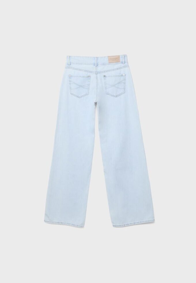 Jeans med lav midje og to knapper