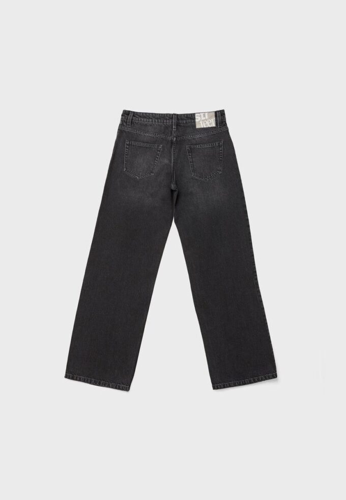 Jeans med lav midje og Wide Leg-ben